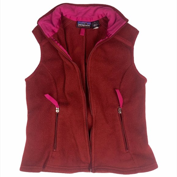 Patagonia Chicory Red Synchilla Fleece Zipper Vest - Picture 5 of 9
